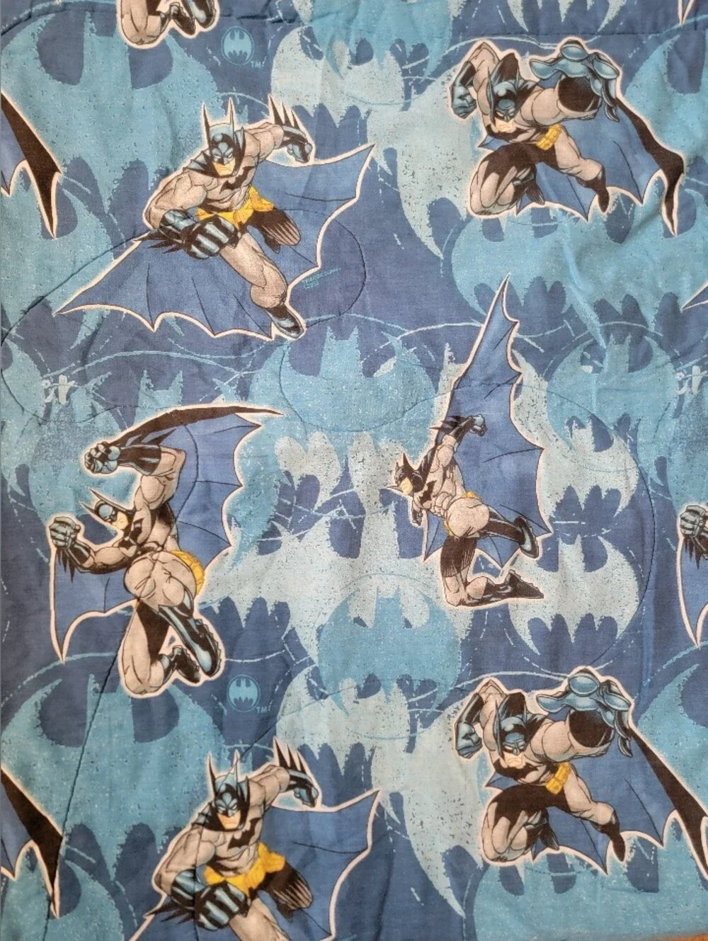 Vintage Twin Size Reversible Batman Comforter - Great Shape